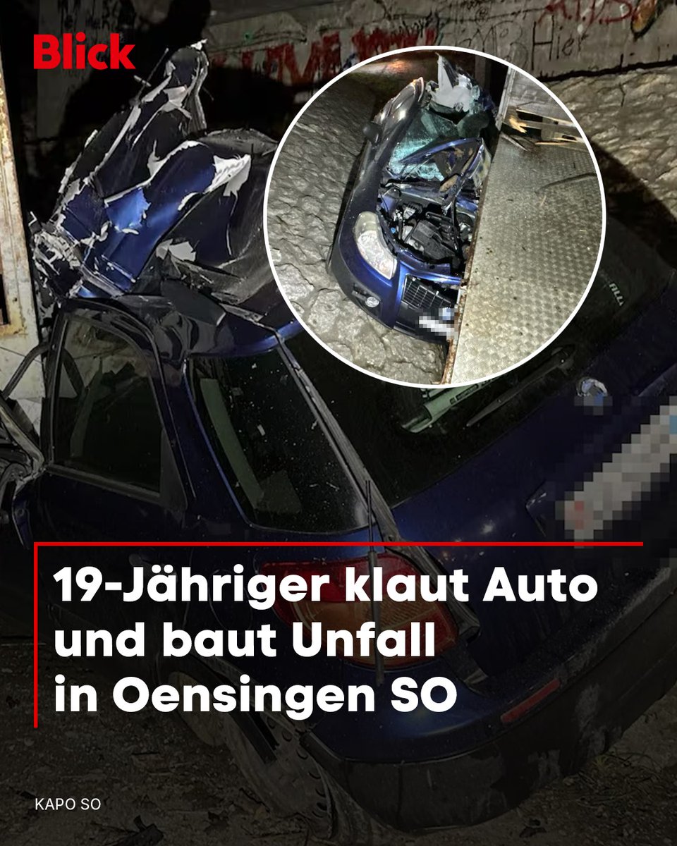 JohannesNormann's tweet photo. "Bereicherung" auch hier in meinem schweizer Dorf #Oensingen (Kanton #Solothurn).
Eine #Fachkraft aus #Somalia (!) hat mit einem gestohlenen Auto (!) und ohne Führerschein (!), einen schweren "Selbstunfall" verursacht. https://t.co/VmaJ7lv0nv https://t.co/HNkZm6yBiu