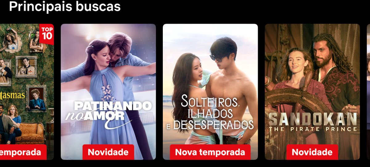 🇧🇷📺| #Sandokan aparece em 4º lugar nas principais buscas na Netflix Brasil.