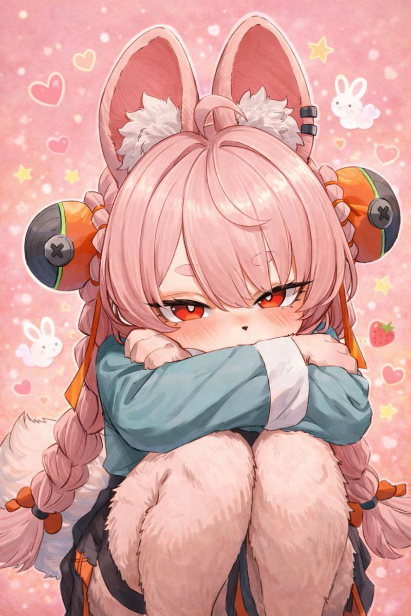 Zhao in shy bunny mode... too adorable! 🐰💕✨  
So soft and full of warmth today\~ 💕
#zzzero #ゼンゼロ #zhao