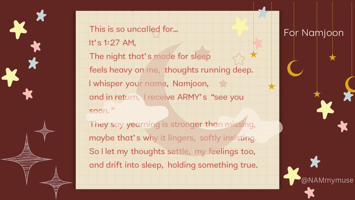 for my muse - Namjoon.💌🖋️🩷