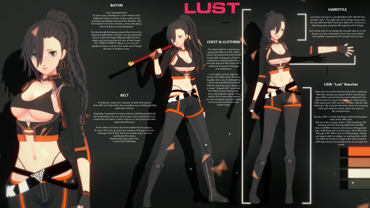 ColorisDEV's tweet photo. When life's a bitch, BE the bitch right back to it.
Lust's take-no-shit attitude and leadership makes her in incredibly confident and dangerous woman, meaning she's in control a lot more than you think when it comes to Coloris' shitty world.
#3DCG #Coloris #Cyberpunk https://t.co/KWVBGZpeLV