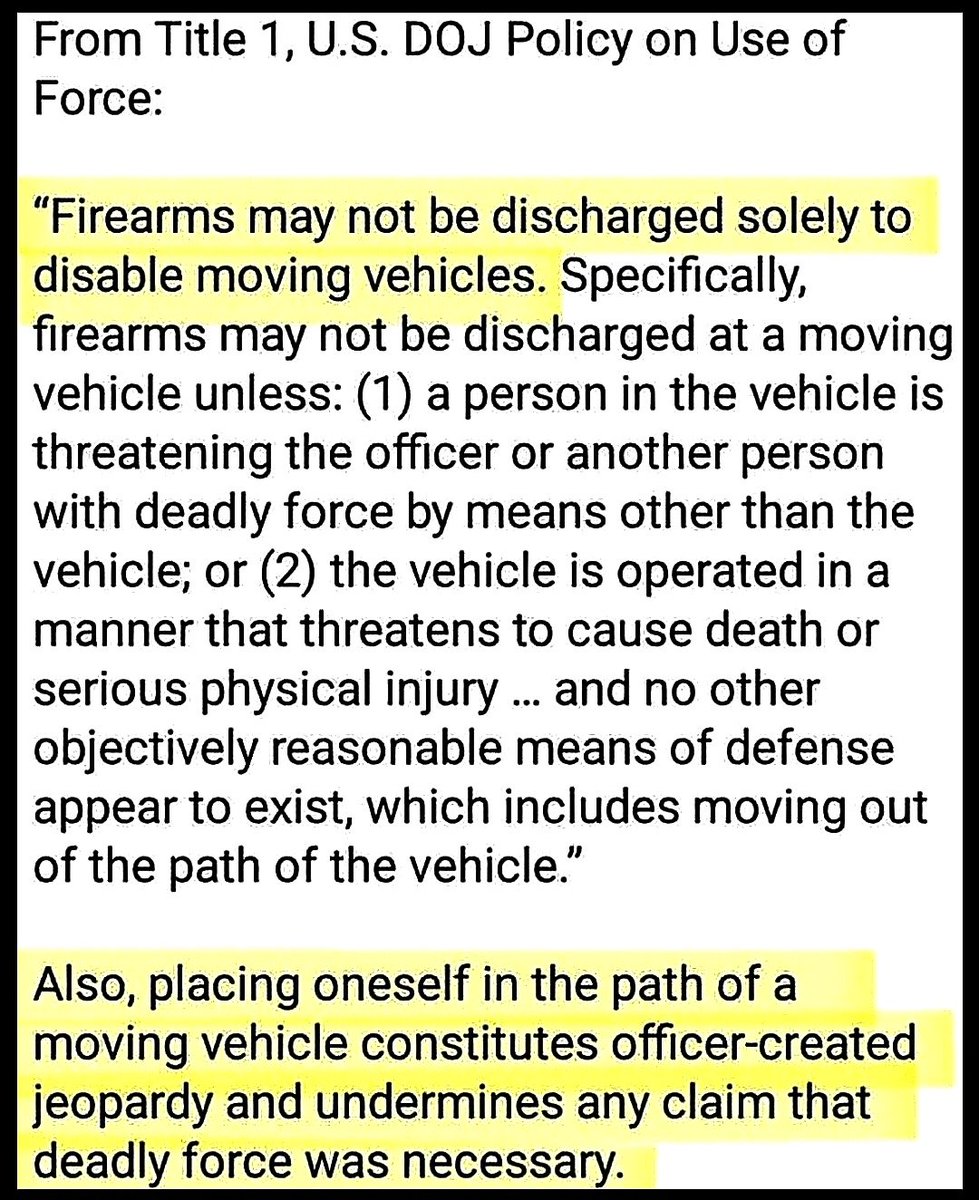 <a href="/natashakorecki/">Natasha Korecki</a> Their own policy says they're not permitted to step in front of moving vehicles, or shoot into moving vehicles.