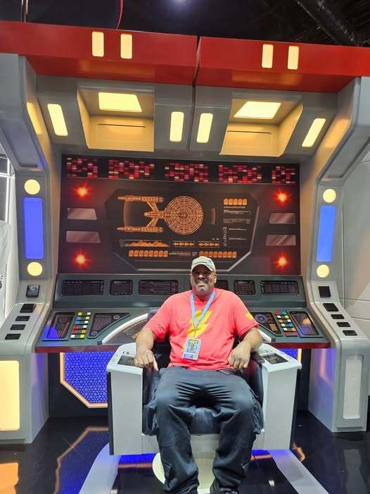 thescificenter's tweet image. That time I subbed for Captain Pike on the USS Enterprise,  those were the days #startreklasvegas #startrek #nerdculture702 #captainpike #thescificenter