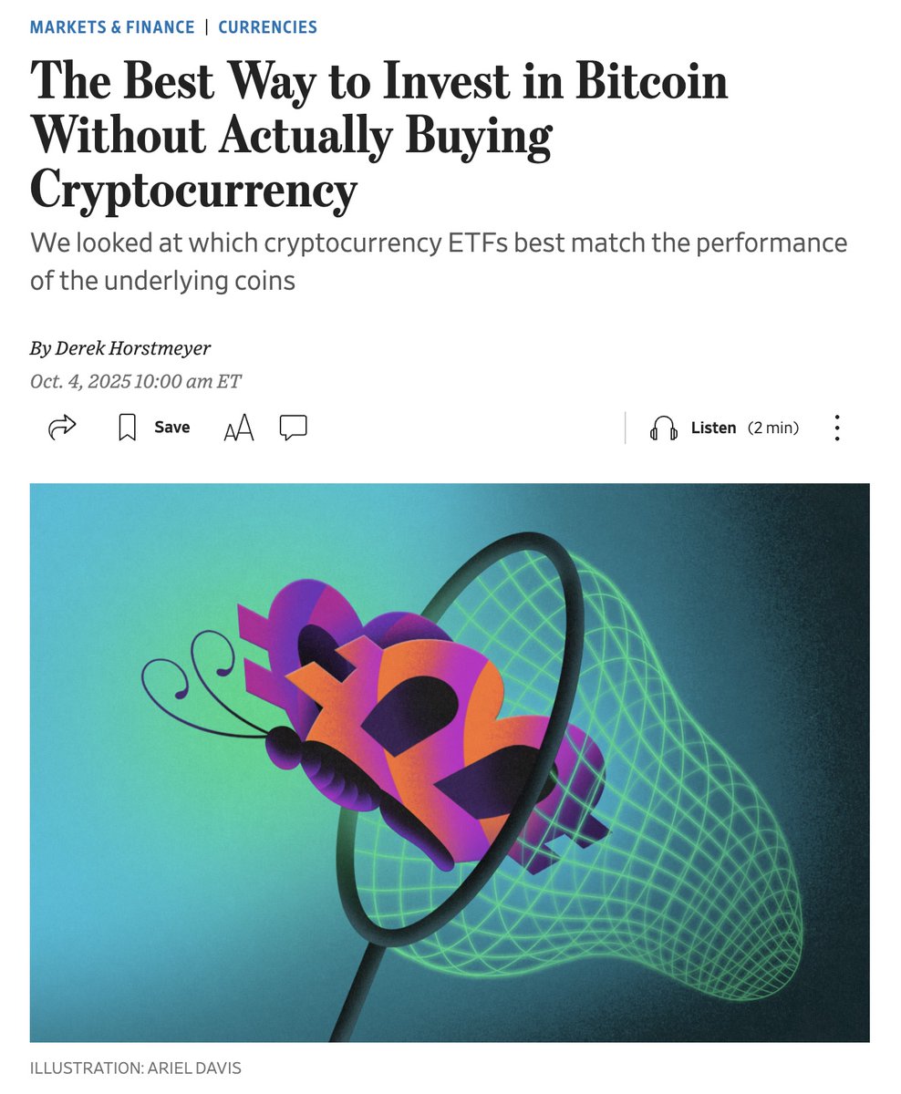 Don't buy into this LIE. Unfortunately, many will. Bitcoin is the ONLY valuable thing on earth that you can truly own.

That is POWER.

Everything else can be taken from you. Don't give your power to a Wall St bro. Take self-custody.