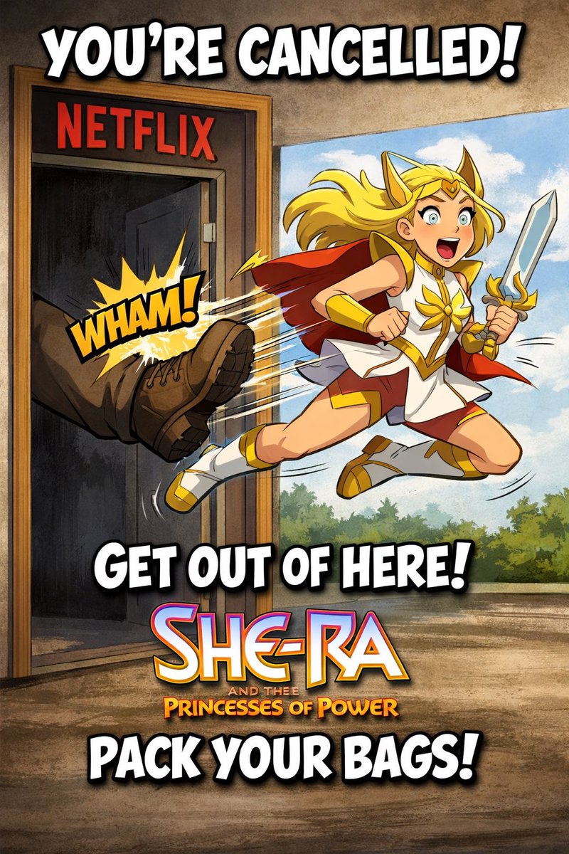 ThrillerRich's tweet photo. Farewell Netflix She-Ra. You never were meant to last. #spop #shera #SheraandthePrincessesofPower #sheraprincessofpower https://t.co/h7kSvPVgnO