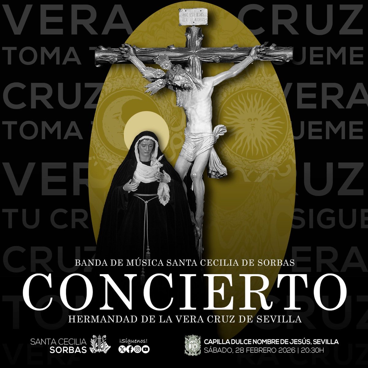 🟢 Concierto de la Banda Santa Cecilia de Sorbas en Vera Cruz

🗓 Sábado 28 de febrero 

⏰ 20:30 horas

⛪️ Iglesia del Dulce Nombre de Jesús 

‼️ Entrada libre hasta completar aforo

Paz y bien