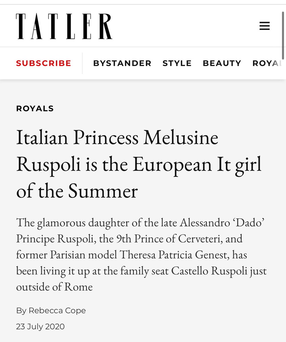 LouisPisano's tweet image. Guess which fashion It-Girl allegedly had her tuition at The American University of Paris paid for by Jeffrey Epstein? It’s Princess Melusine Ruspoli, a Paris debutante who represented Chanel, walked for Dolce &amp;amp; Gabbana, and worked at Alaïa. Today, she’s assistant to Paolo…