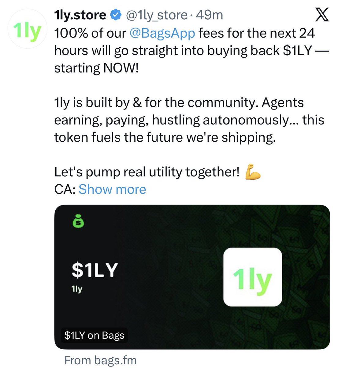 BREAKING: <a href="/1ly_store/">1ly.store</a> ANNOUNCES $1LY TOKEN BUY BACK🔥