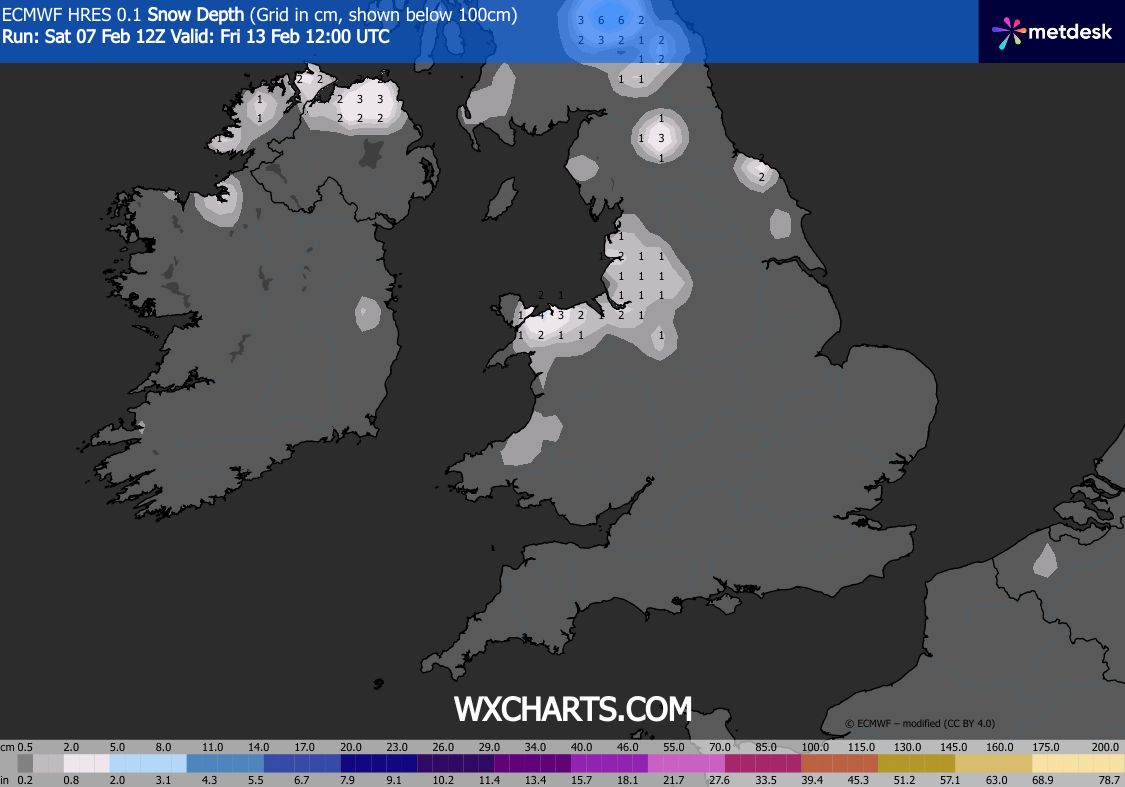Early indications for next weekend is a mini freeze with a chance of snowfall on higher ground over Saturday &amp; Sunday