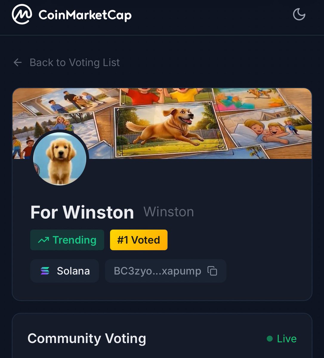 Zoro0j's tweet photo. not here to shill, but if you’ve got $WINSTON just go vote for Winston.
super quick and it actually helps.
https://t.co/ESEF1o99CR
#forWinston https://t.co/sX4JMWyRGM
