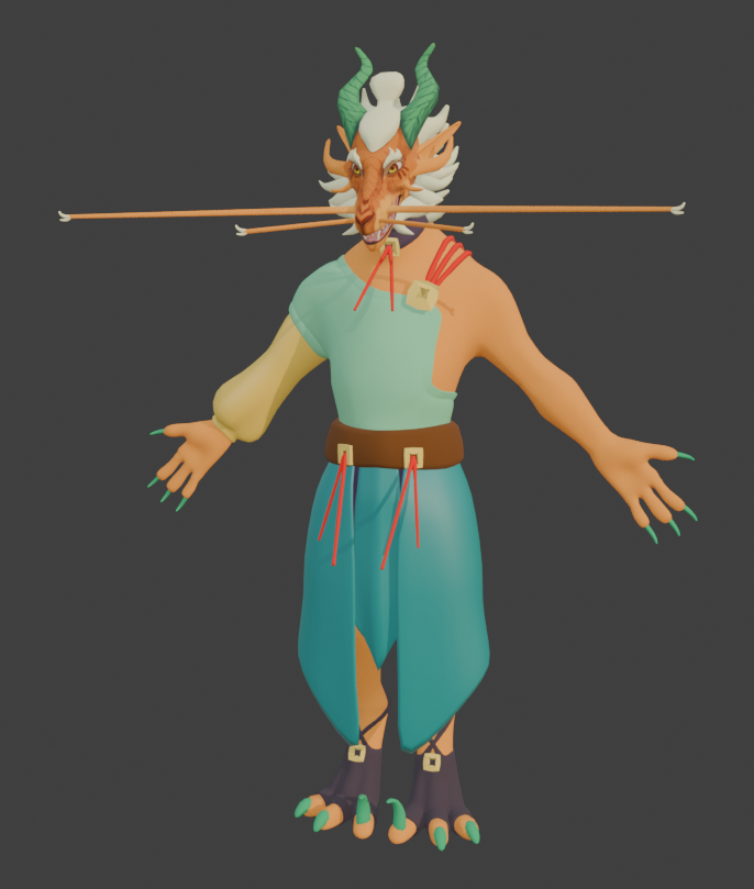 zilanthix's tweet photo. A #wip of my design of Taishen Fireblossom from @AvantrisLegends 
First time handpainting textures actually, only got the face and large horns semi-done today

@Mace_of_Hearts_ your characters bring me immense joy but especially this one!! such a fun guy

#blender #3d https://t.co/BsVSVQjYxd