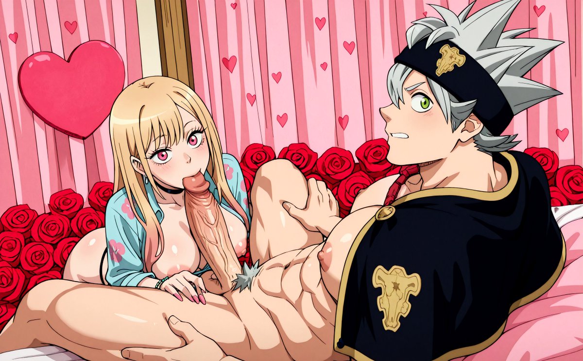 Asta04Lux's tweet photo. I love watching Asta fuck some sluts😋
Asta x Kitagawa Marin (Part 1)
 #Ai #AIart #straight #hetero #heteroAI #female #woman #nsfw #uncensored #asta #BlackClover #crossover #marinkitigawa #SonoBisqueDollWaKoiWoSuru #ValentinesDay https://t.co/6lTSOsAErY