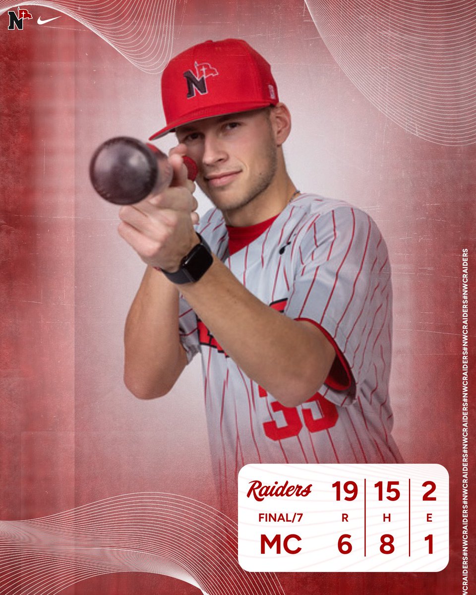 NWC_Baseball's tweet image. FINAL/7
Raiders win Game 1 of the double-header in seven innings of play!