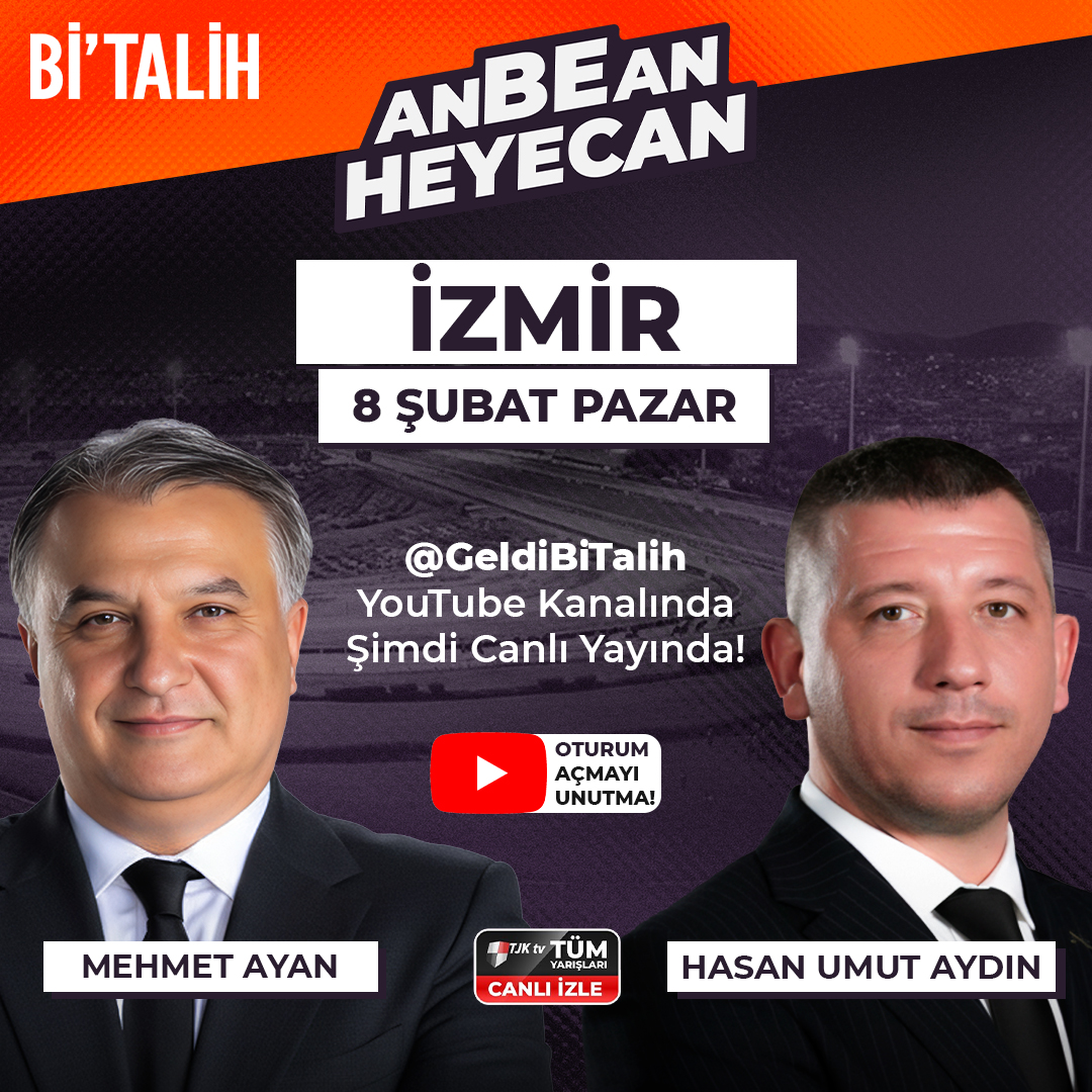 🚨CANLI YAYIN BAŞLADI🚨

🎙️ <a href="/mehmetayan75/">Mehmet Ayan</a> &amp; <a href="/kingsman0101/">Hasan Umut Aydın</a> ile Bi'Talih YouTube kanalında canlı yayında ANBEAN HEYECAN'ın yeni bölümü başladı!

Yayınımızı izlemek için YouTube'da oturum açmayı unutmayın! 👇
📲 bit.ly/4r4q8dt