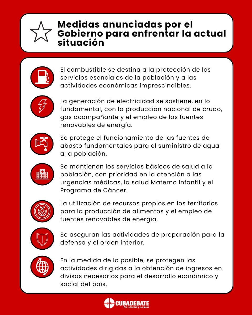 OSDE_UNE's tweet photo. Medidas anunciadas por el Gobierno cubano para enfrentar la actual situación 🇨🇺

ℹ️ Cubadebate https://t.co/OGsow0RiKk
