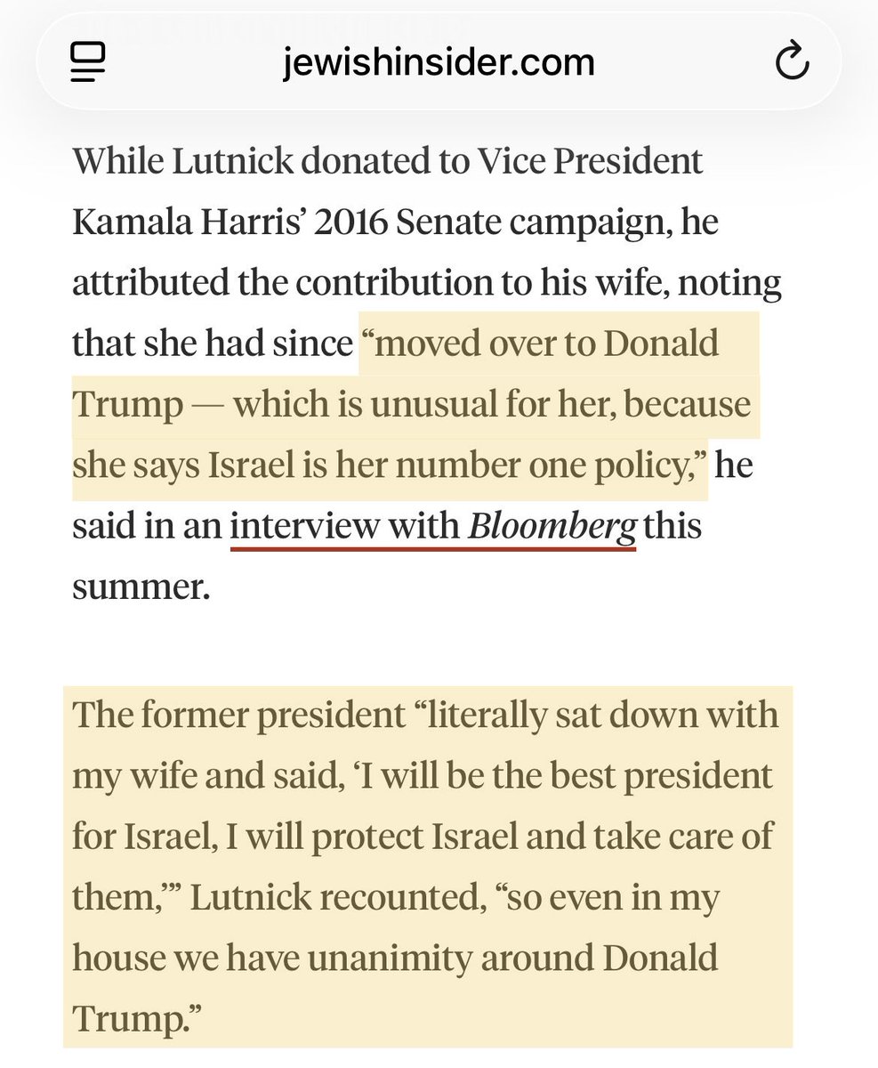 realStockes's tweet image. Howard Lutnick went from inviting Jeffrey Epstein to Clinton fundraisers and donating to Kamala Harris to leading Trump’s transition team and being installed in Trump’s cabinet.

Lutnick told Jewish Insider it’s because Trump assured his wife that he’d be Israel’s best goy.