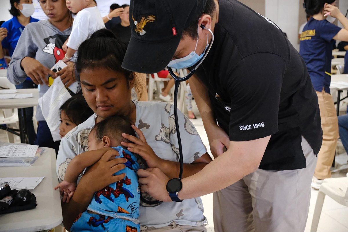 TauMuSigmaPhi's tweet photo. Tau Mu Sigma Phi, with Sigma Tau Delta, conducted a medical mission February 7, 2026, at the Lighthouse Bible Baptist Church, Don Mariano Cainta, Rizal. The mission offered free medical consultations and medicine which accommodated a total of 800+ patients. 

HAIL TAU MU! https://t.co/bGyBUVRCMN