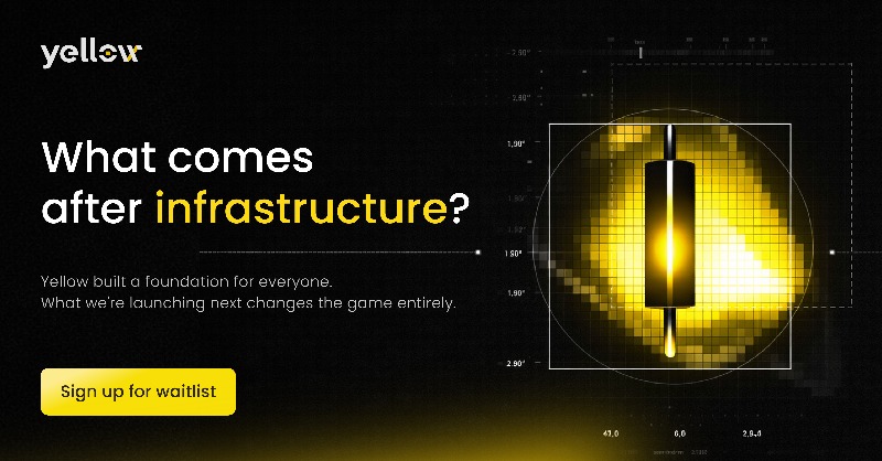Yellow's tweet photo. Yellow built the foundation

What comes next is how that foundation gets used

Join the waitlist now →