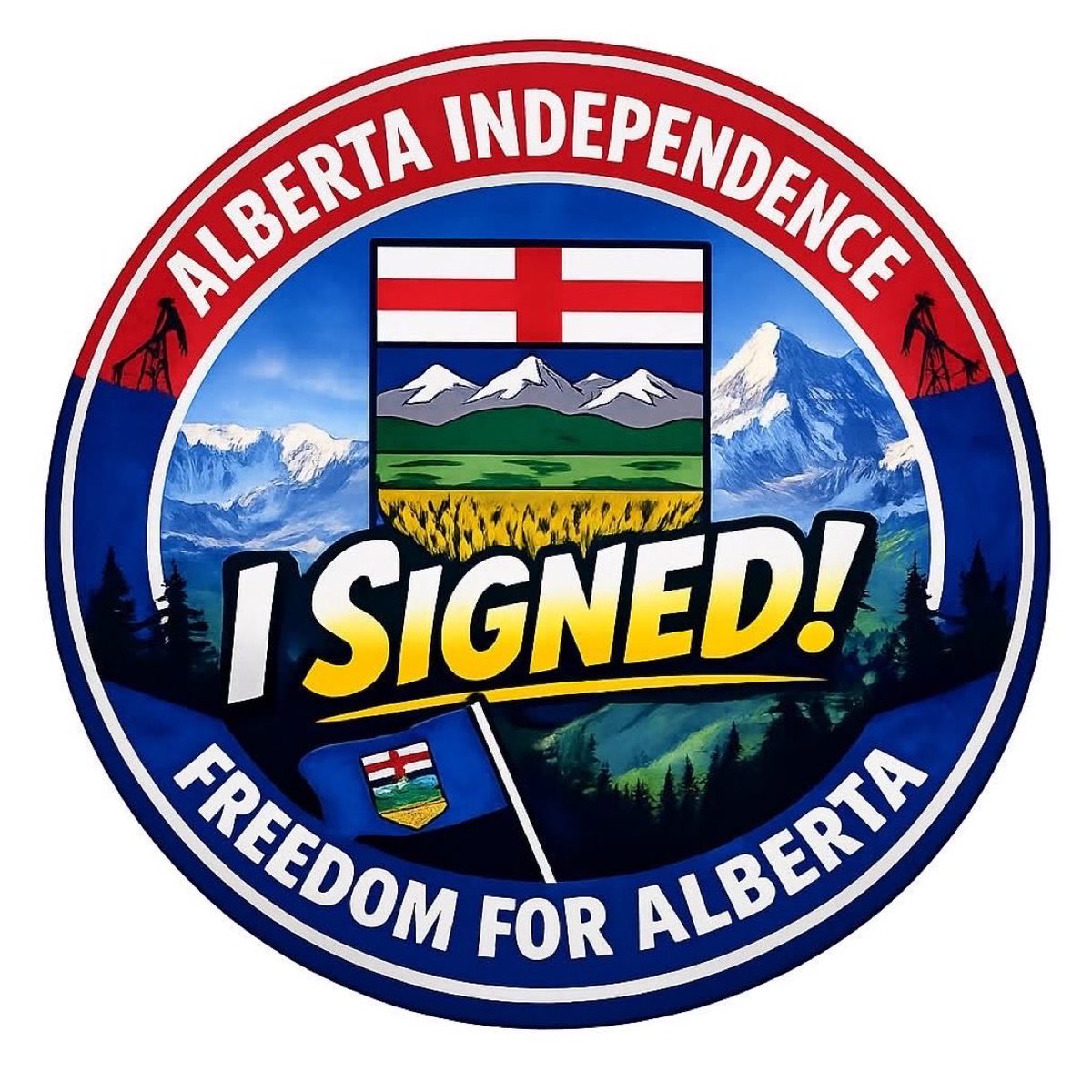 My wife and I signed the petition for Alberta independence today 💪🏻 #AlbertaIndependence