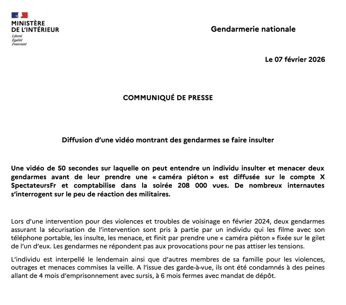 Gendarmerie nationale tweet media