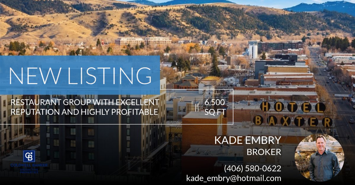 📍 New Listing 📍 Take a look at this fantastic new property that just hit the market located at Restaurant Group With Excellent Reputation And Highly Profitable in Bozeman. Reach out here or at (406) 580-0622 for more infor... kadeembry.com/showcase/resta…