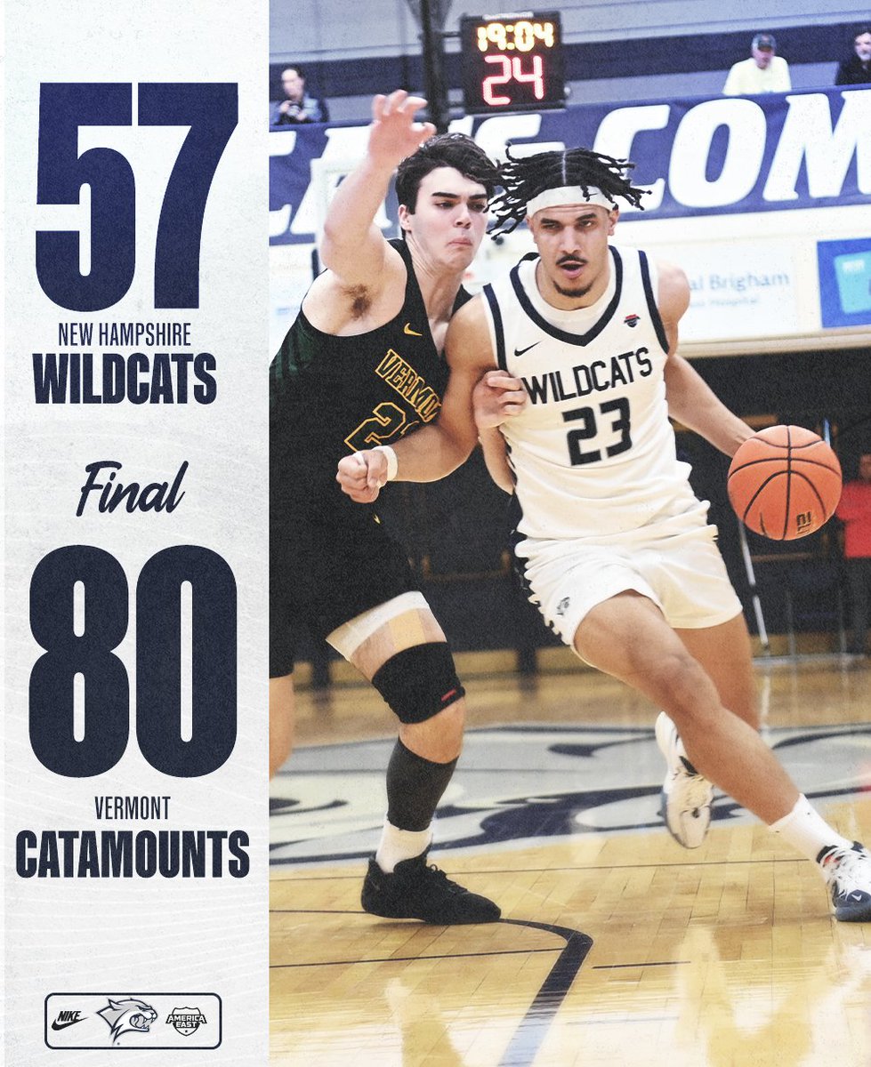 Final from UVM

Next: Feb. 12 (6 PM) vs. NJIT
Spread Respect Night  |  Pregame Chalk Talk
🎟️ usnh.evenue.net/list/NMB

#BeTheRoar