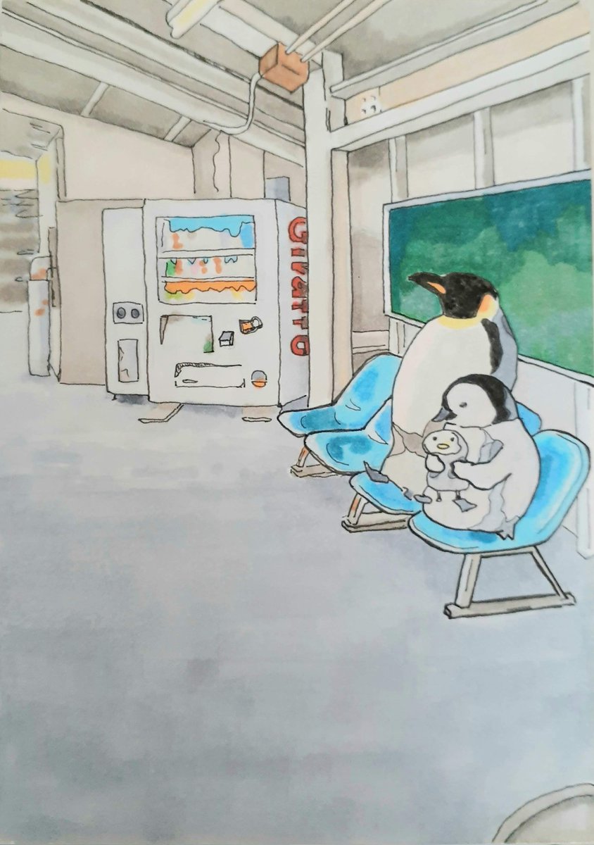 旅するペンギン展 こっけさん @pen_oldtown のこちらの 原画は 2月