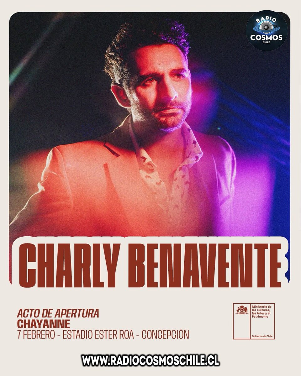 RADIOCOSMOSCL's tweet photo. @chayanne
@charlybenavente
@dgmedios
@ticketmastercl

¡Llegó eltiempo de Bailar Otra Vez junto a @chayanne en Concepción! ❤️‍🔥

Mas información en https://t.co/vPQiuLF1av

Verano 2026 https://t.co/YjQ4ELxhbe