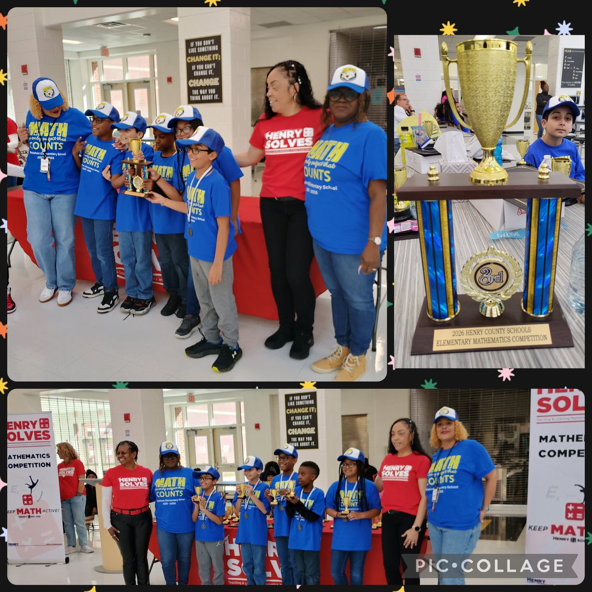 FreesEdWorld's tweet photo. Congratulations to our Bobcats for placing 3rd in the @HenryCountyBOE Elementary Math Competition! These scholars are proof that hard work adds up! Huge thanks to 4th grade teachers Ms. Waller and Ms. Scott for guiding and supporting the team. ππ #HearUsRoar @BethlehemES_HCS https://t.co/ysbyT6Yvas