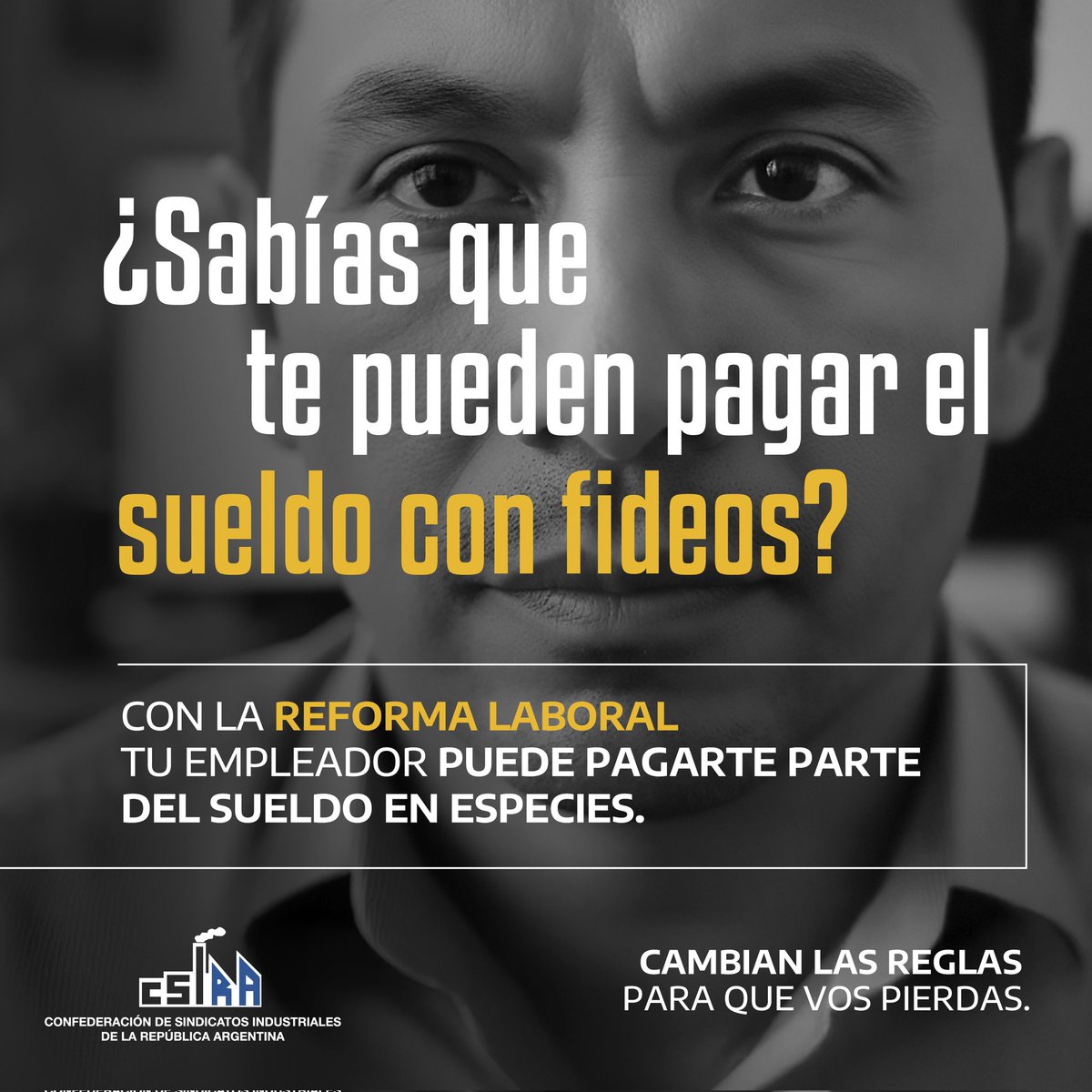 digitaltuc's tweet photo. "Vuelve el Ticket canasta"

Porque con la reforma laboral que propone Milei, te van a poder pagar parte del sueldo en especies. https://t.co/PmEyuDtvsL