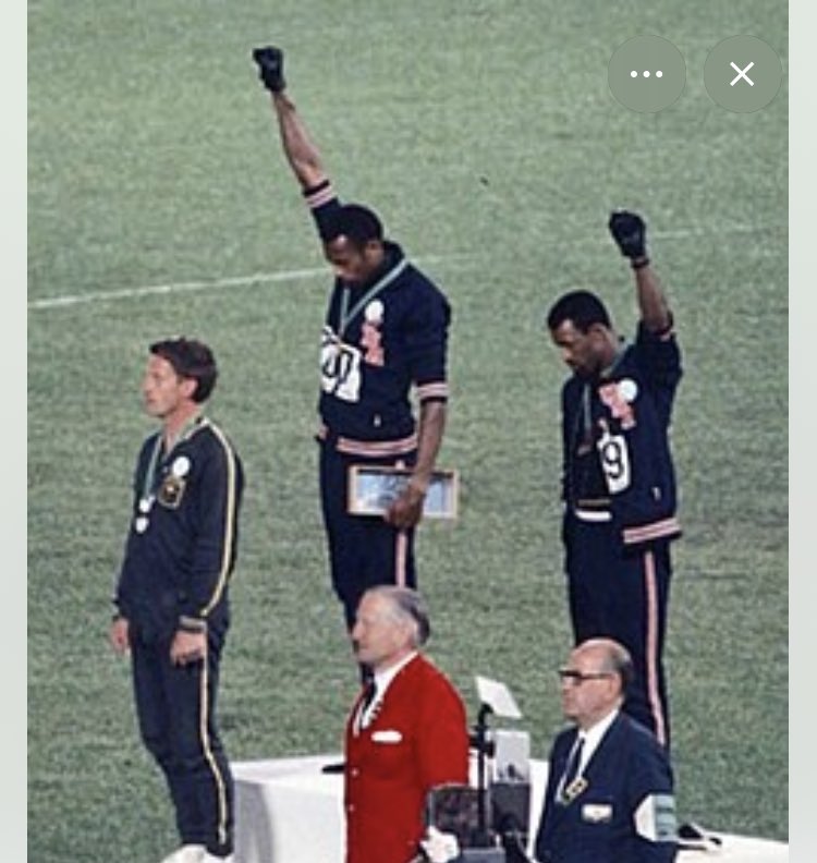 U.S. Olympic Athletes using the medals podium to make a political statement isn’t new.