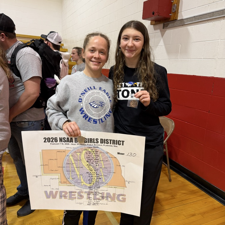 Congratulations to Grace Drueke (district champion) &amp; Mollie Corkle (3rd place) for punching their ticket to the state wrestling tournament! Good luck in Omaha!