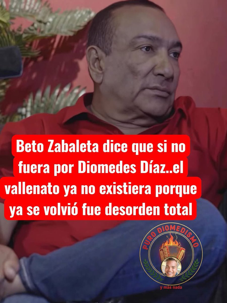 cabasgustavo's tweet photo. Beto Zabaleta: expresa preocupación, por el folclor vallenato. 
Esto se salió de control y si no fuera por el más grande del vallenato Diomedes Díaz, ya el Vallenato no existiera!
#digitalcreator @El_Pilon @elheraldoco https://t.co/A4h5Ujb8le