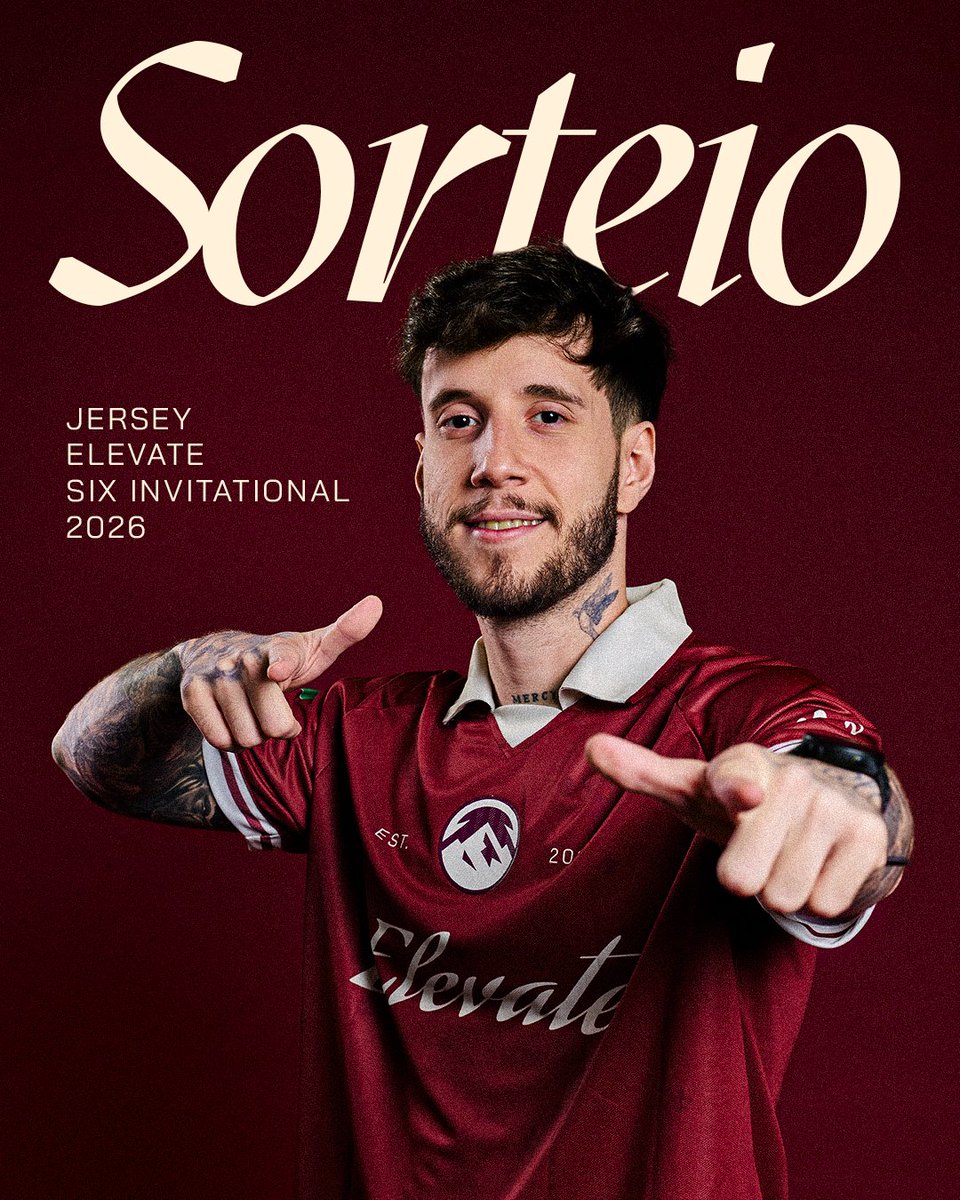 A JERSEY MAIS BONITA DE 2026! 😍

O sorteio valendo a JERSEY do SIX INVITATIONAL chegou!

Regras:
Seguir <a href="/ElevateGG_BR/">ELEVATE BR 🇧🇷</a> e <a href="/ElevateGG/">ELEVATE</a> 
Like e RT nesse post
Marcar dois amigos

Resultado sai dia 21 de fevereiro!