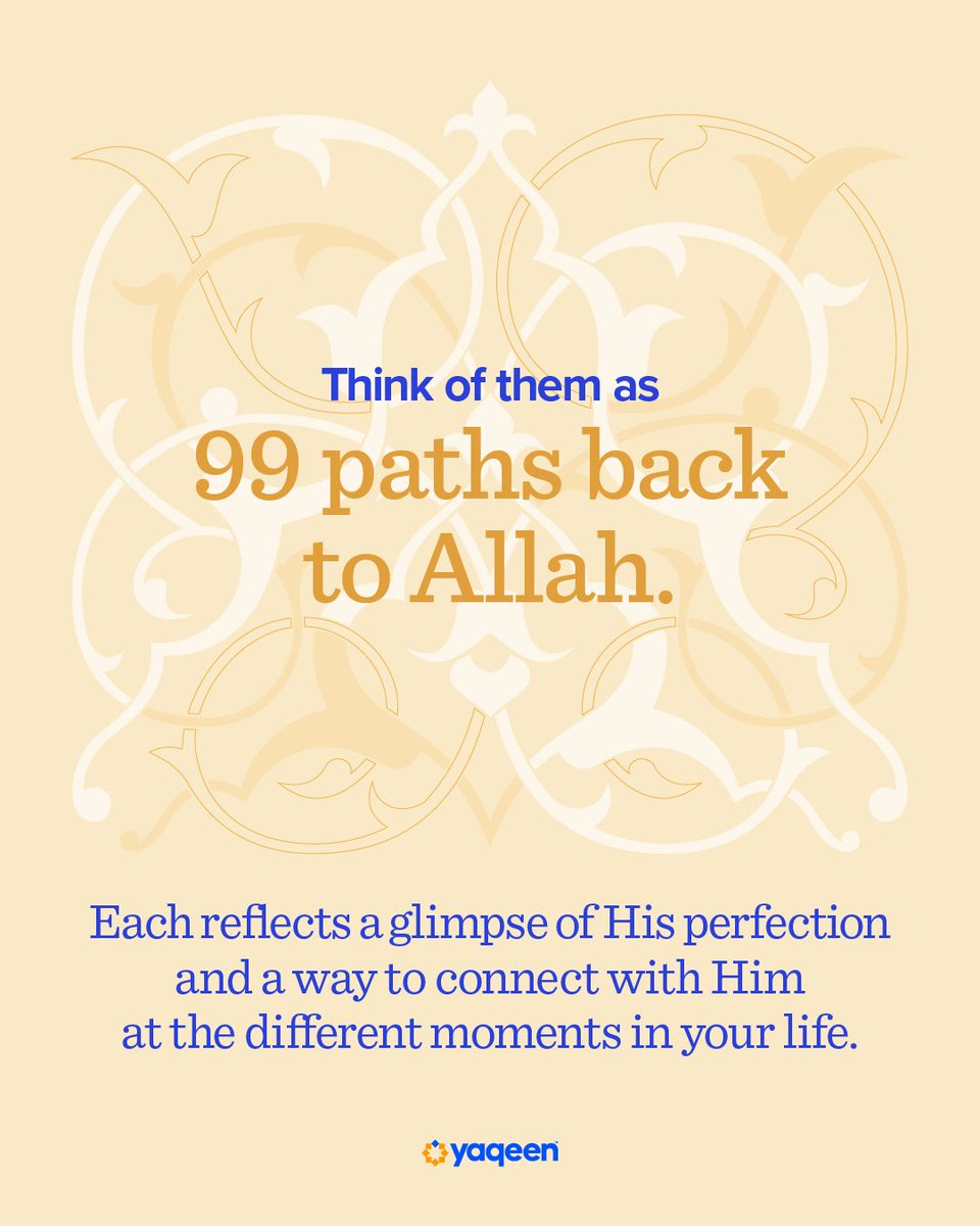 yaqeeninstitute's tweet image. This is why Allah has 99 Names.