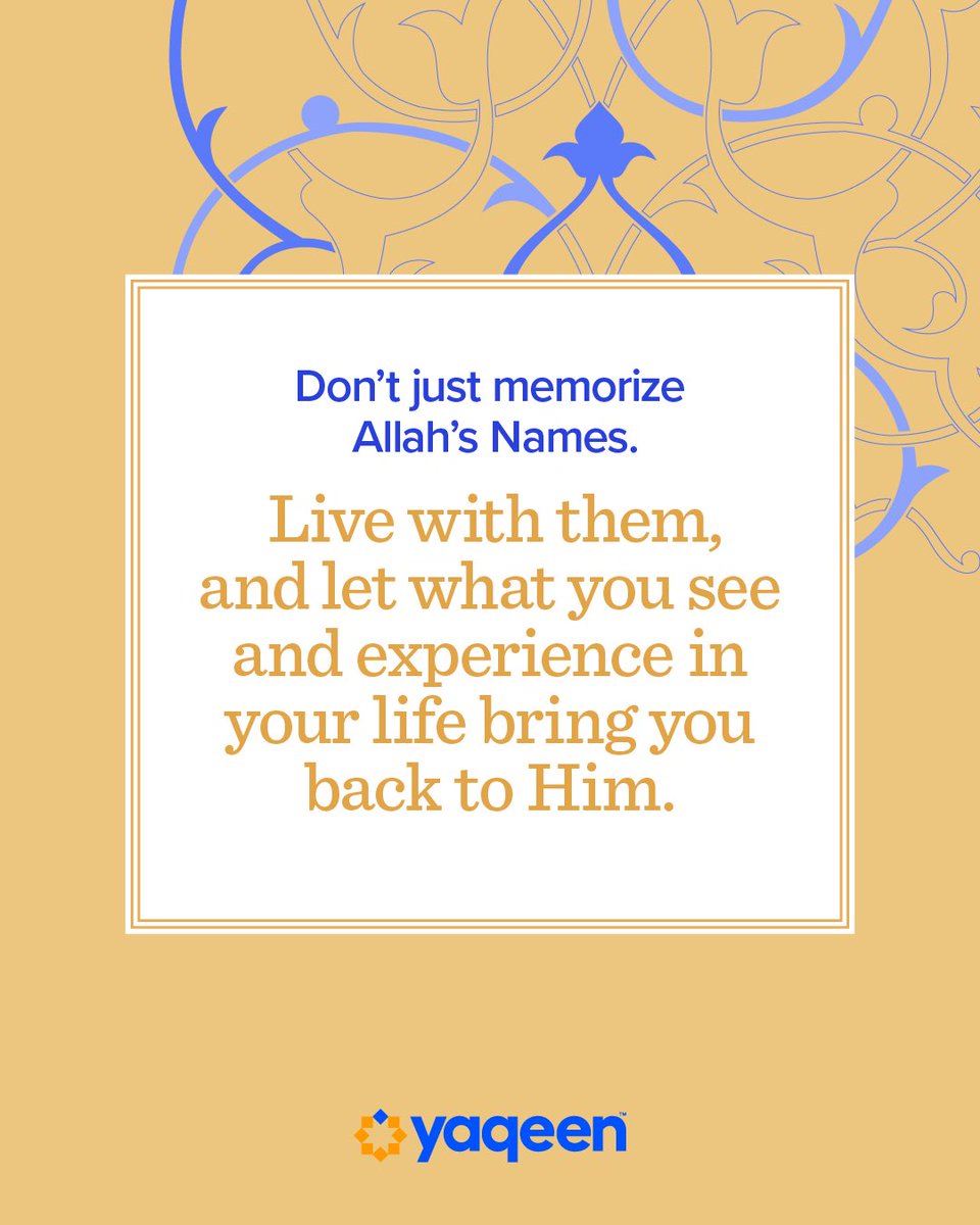 yaqeeninstitute's tweet image. This is why Allah has 99 Names.