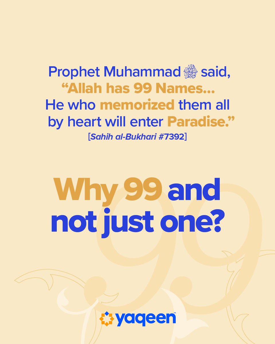 yaqeeninstitute's tweet image. This is why Allah has 99 Names.