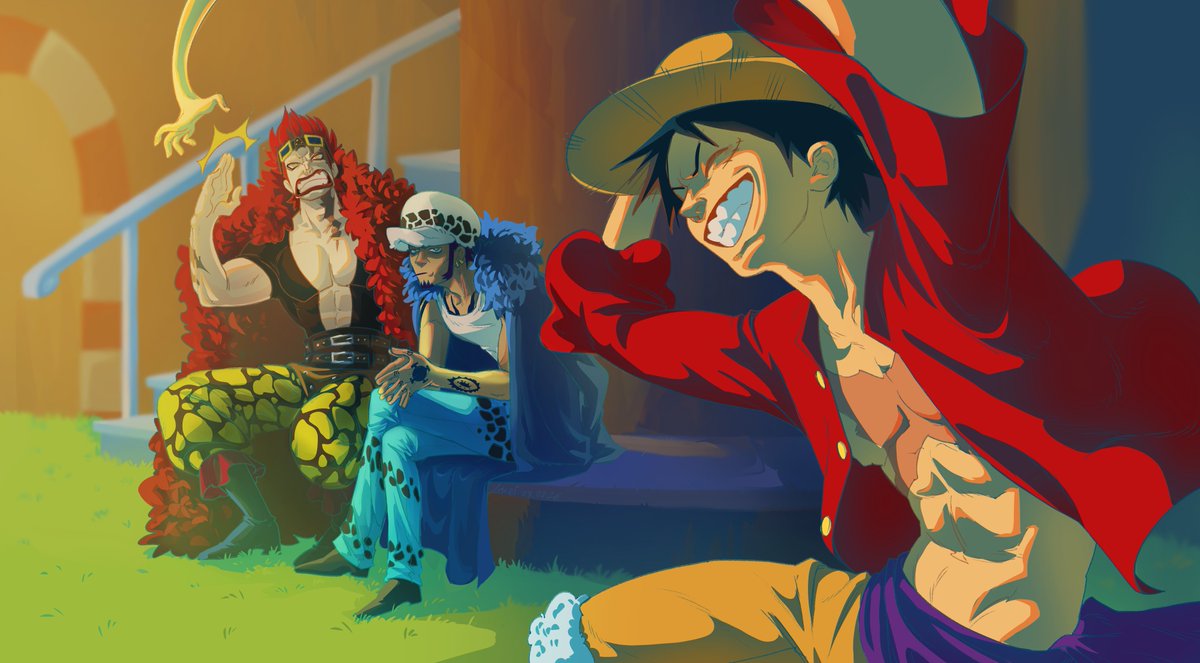 Lokei6909's tweet image. Favorite idiots

#TrafalgarLaw #Luffy #Kid #ONEPIECE