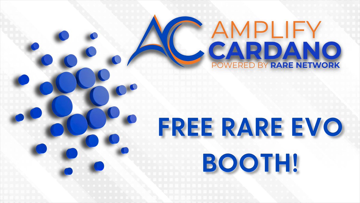 Big opportunity for <a href="/Cardano/">Cardano Community</a> projects!

Amplify Cardano is covering 5 booths for 5 projects for <a href="/RareEvo/">Rare Evo: A Blockchain Event</a> to help you showcase what you’re building to a massive Web3 audience.

Tag your favorite project and let them know!

Apply today 👉 amplifycardano.io