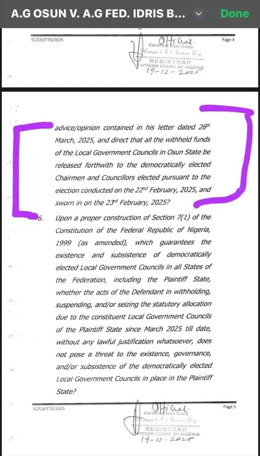 Despite the Supreme Court ruling on local govt allocation payments, the FG led administration under President <a href="/officialABAT/">Bola Ahmed Tinubu</a> still hasn't complied with the court's decision till date. 

#WeAreSurvivors #RuleOfLaw #Democracy #Nigeria