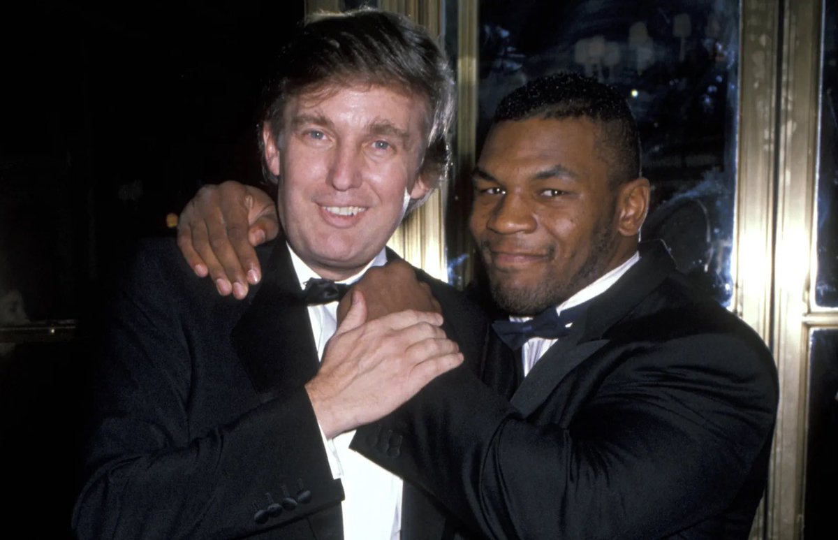 remarks's tweet photo. JUST IN: 🇺🇸 Mike Tyson says he "100%" supports President Trump. https://t.co/HFhBvhcgyq