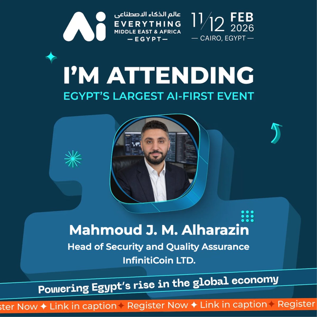 In a world powered by intelligence, connection is everything. I’m excited to attend AI Everything MEA Egypt - the region’s most global platform for AI leaders, startups, investors, and decision-makers.

The future of AI in the region isn’t being imagined, it’s being built.