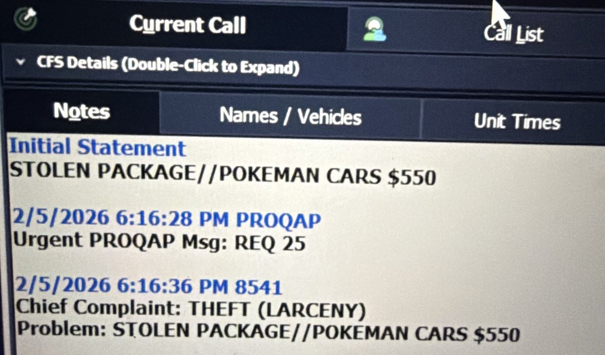 I don’t think my dispatcher knows about pokemon….