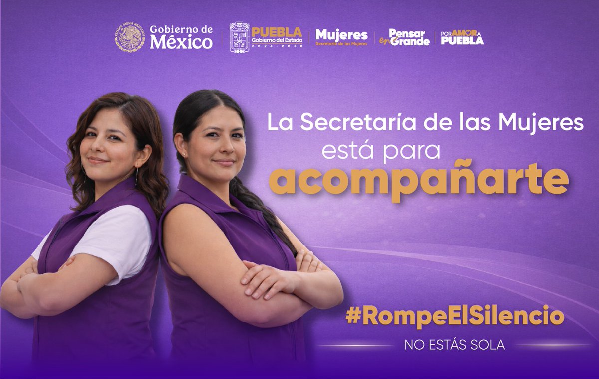 EnlaceNoticias1's tweet image. 😍#Nosotras te creemos...🗣️#Rompe el #Silencio, #NoEstásSola... La #Secretaría de la #Mujer está para 👥#Ayudarte... En casos de 😱#Emergencía, llama al ☎️#911TELMUJER. Línea Directa: 22 22 32 37 38, #Atención las ⏲️#24Horas. 🫶 #PorAmorAPuebla.
