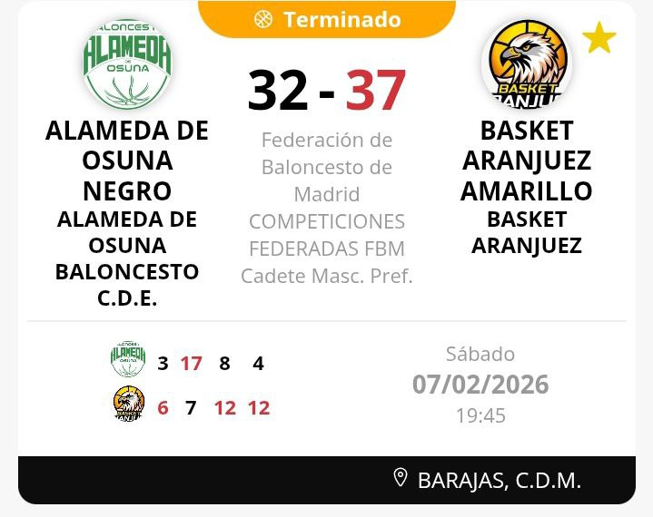 BasketAranjuez's tweet photo. Victoria del #CadMasc en su visita a @AOBaloncesto. #Diego: "Un partido ganado gracias al mejor último cuarto de todo el año" https://t.co/ahq4uFeOIF