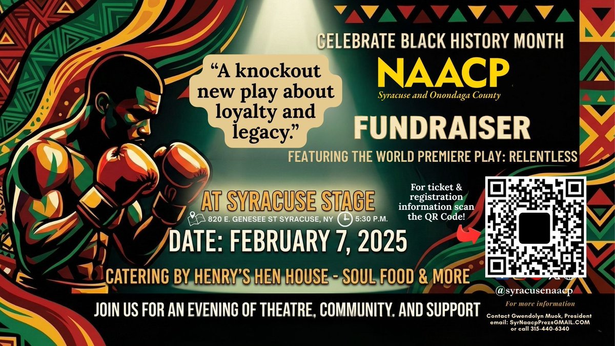 Shout out to our community partners at the Syracuse Inner City Rotary Club, BTW, they'll be hosting their Black History Month Celebration on Feb. 26th ... see below ⬇️ Join us for our celebration tonight!!! #BlackHistoryMonth #TheCulture #inCommunity #SyracuseNAACP