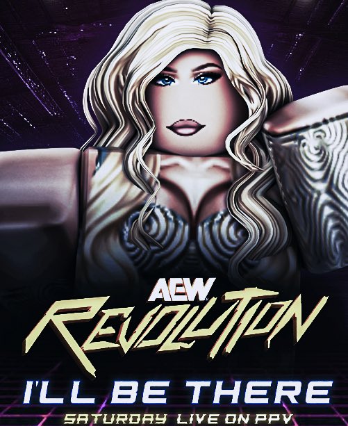 StephenaLyons's tweet photo. See you tonight 💋🦁@RBLXAEW_ 
#AEWRevolution https://t.co/cTtVkxCWbi