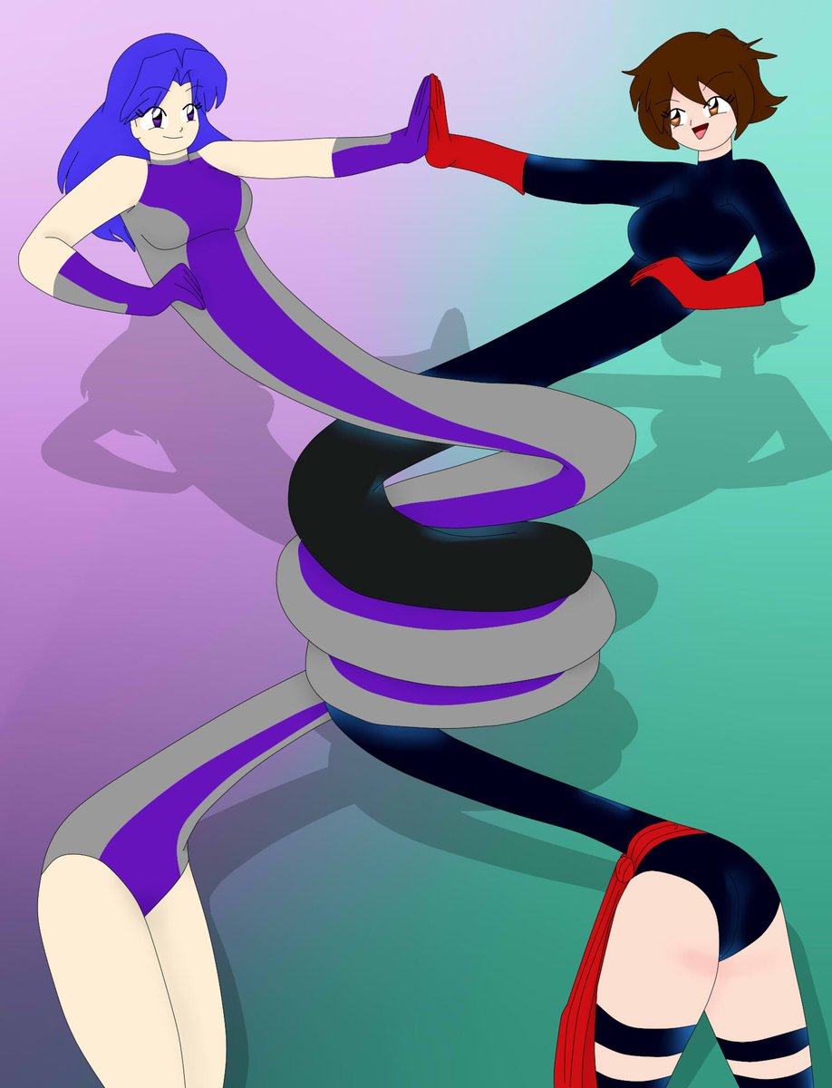 matigool13's tweet photo. this is a little gift to @ImpelHero for her heroine's oc elastic woman and my oc katia
enjoy
and thanks to autobot to help me in the lines https://t.co/LtbMbKxMJr