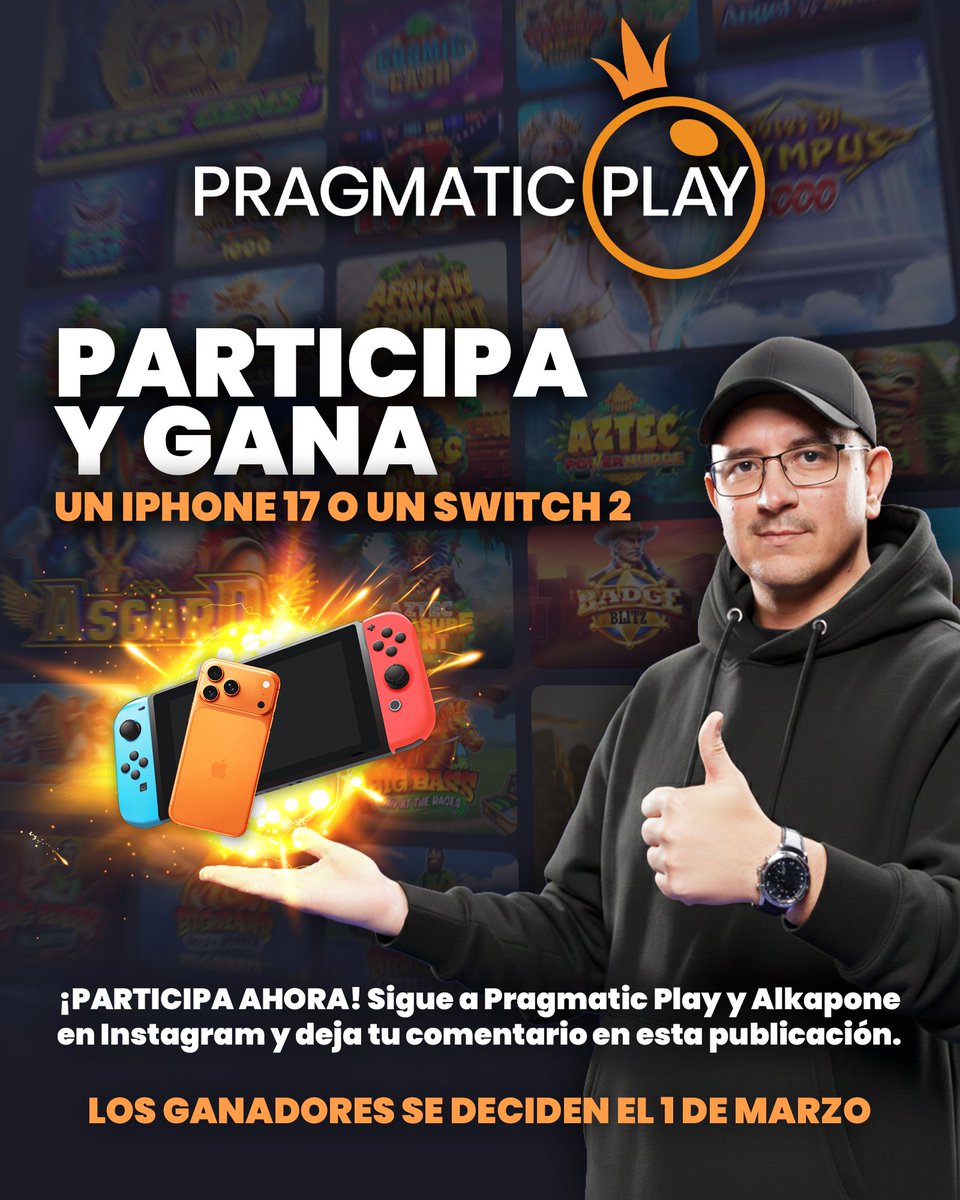 ALKAPONE's tweet photo. Raza, ya esta el sorteo que les prometí con @PragmaticPlay, recuerden que es por medio de instagram y las instrucciones vienen en la publicación, mucha suerte a todos!!

https://t.co/sqSeSx7Lti https://t.co/ASFeeYVtY8