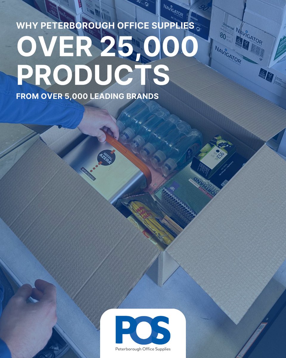 Over 25,000 products.
From 5,000+ leading brands.
One supplier. Endless solutions.
#peterborough #officesupplies #PeterboroughOfficeSupplies